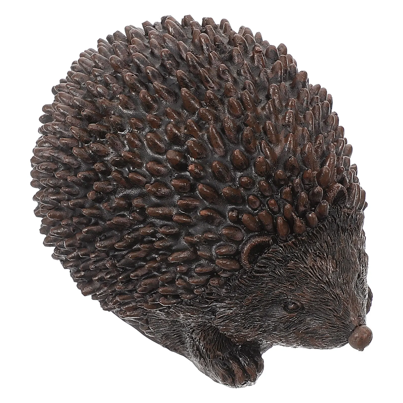 القنفذ شكل مفتاح صندوق تخزين دائم الراتنج في الهواء الطلق المخفية مفتاح حامل حديقة التماثيل التماثيل لصندوق مفاتيح الحديقة للخارج #1