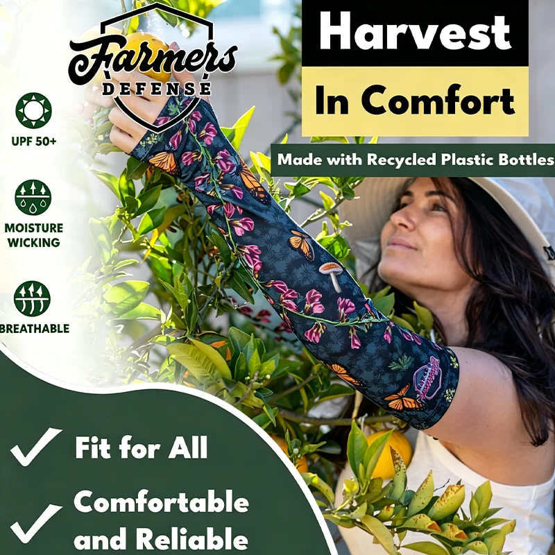 1/2Pairs Summer Outdoor Arm Sleeves Exposed thumb Camouflage Cycling Arm Cover Breathable Sun Protection Gardening Arm Sleeves