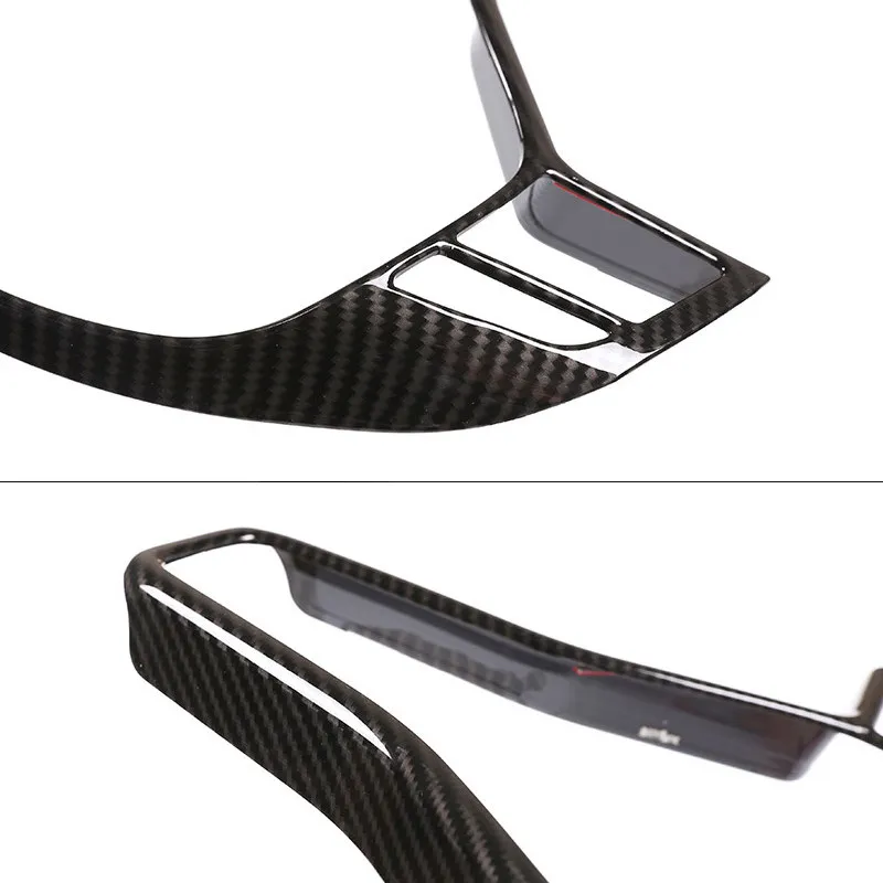 

For Mercedes Benz B E CLA GLA GLK Class W246 W117 X204 X156 X204 Carbon Texture Car Steering Wheel Panel Frame Cover Trim