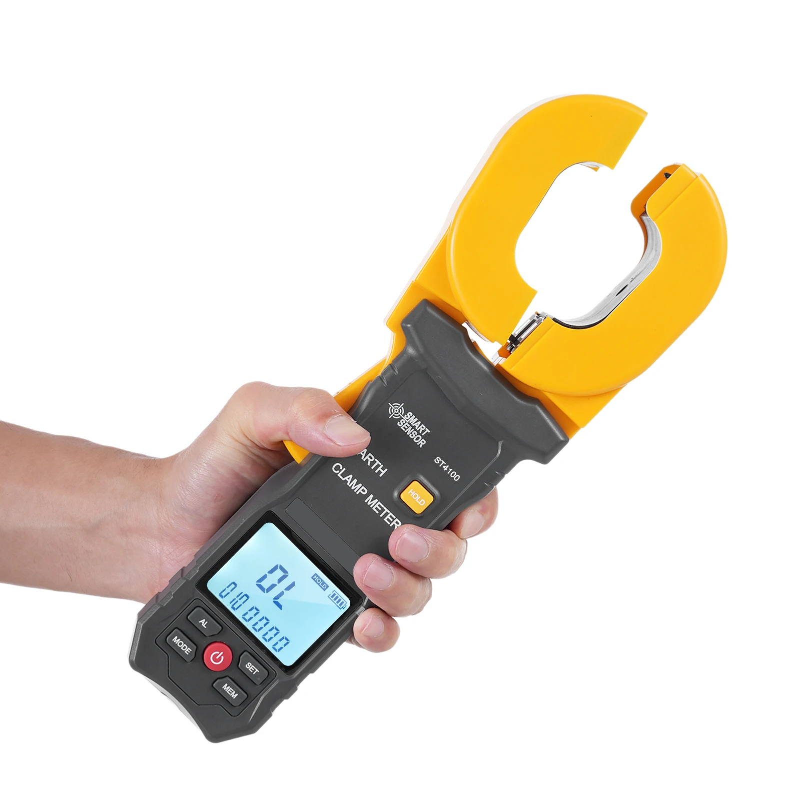 Ground Earth Resistance Tester 0.01-1200Ω 500 Groups Data Storage Multifunction Digital Clamp Meter with LCD Display Alarm Clamp