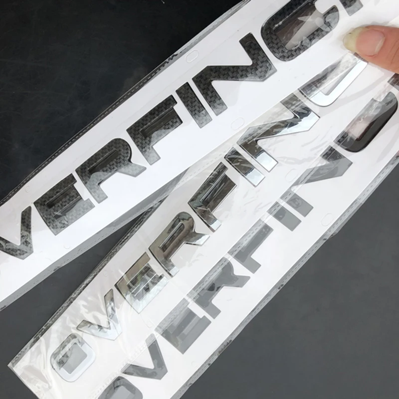 ملصق سيارة ثلاثي الأبعاد ABS لاند روفر ، شارات شعار حروف غطاء محرك السيارة ، شعارات شارة معززة ، لاند روفر ، رينج روفر سوبرسبورت ، Overfinch SVR