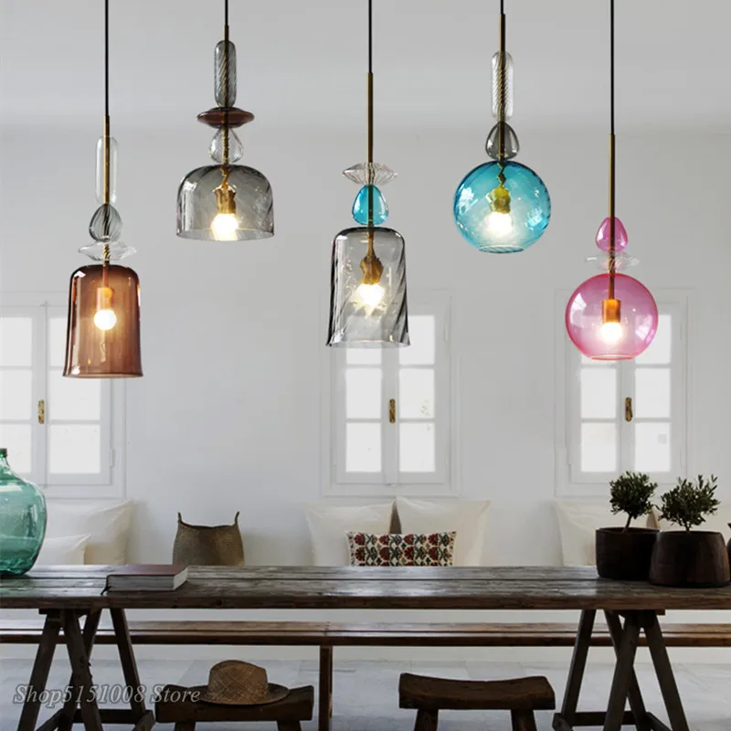 modern color candy pendant lights nordic creative glass hang lamp para sala de estar restaurante cafe iluminacao domestica luminarias de cozinha 01