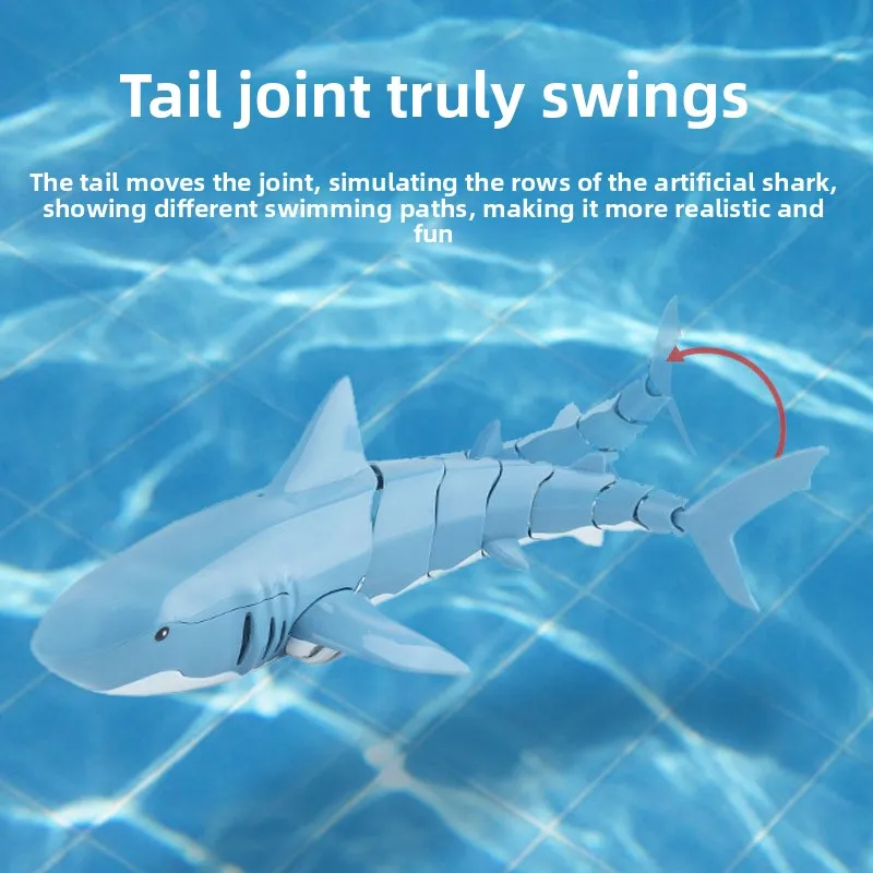 リアルな RC サメ リモコンおもちゃ 防水 高速水泳 大人と子供用 夏 プール ビーチ 楽しいおもちゃ 誕生日プレゼント