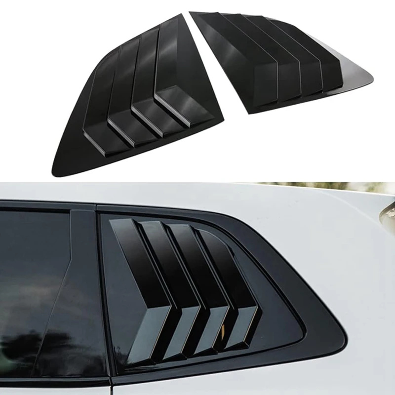 2PCS Racing Style Rear Side Window Louvers Air Vent Scoop Shades Panel Cover Trim For Honda CRV 2023, ABS