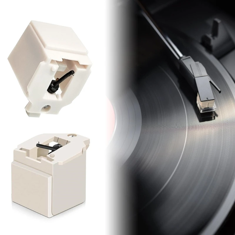 Double Phonograph Needle Head Set ATN3600L Head Enjoy Clear Sound with Two Tonearm Cleaning Brushes for AT-LP60