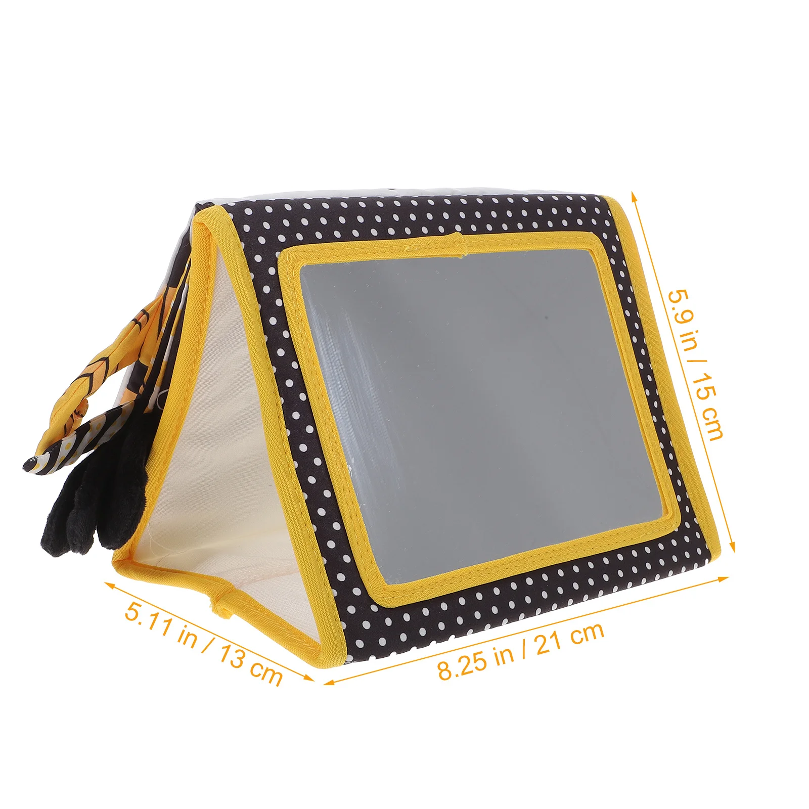 Książeczka materiałowa dla niemowląt z lusterkiem, edukacyjna, rozwijająca zdolności poznawcze, inteligencję, interaktywna zabawa rodzic-dziecko.