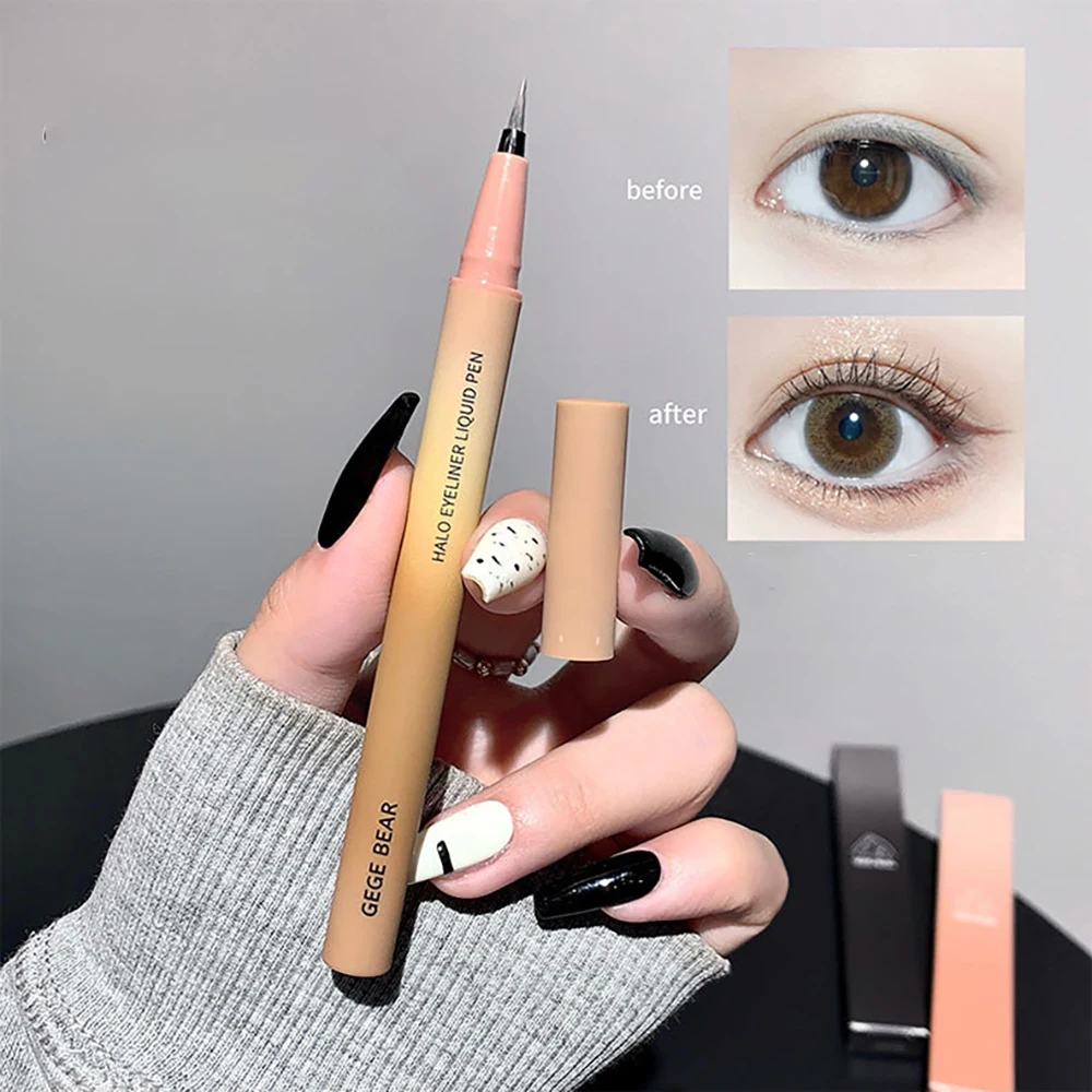

Brown Liquid Eyeliner Lasting Waterproof Sweatproof Eyeliner Lying Silkworm Pen Natural Ash Black Eyes Makeup Beauty Cosmetics
