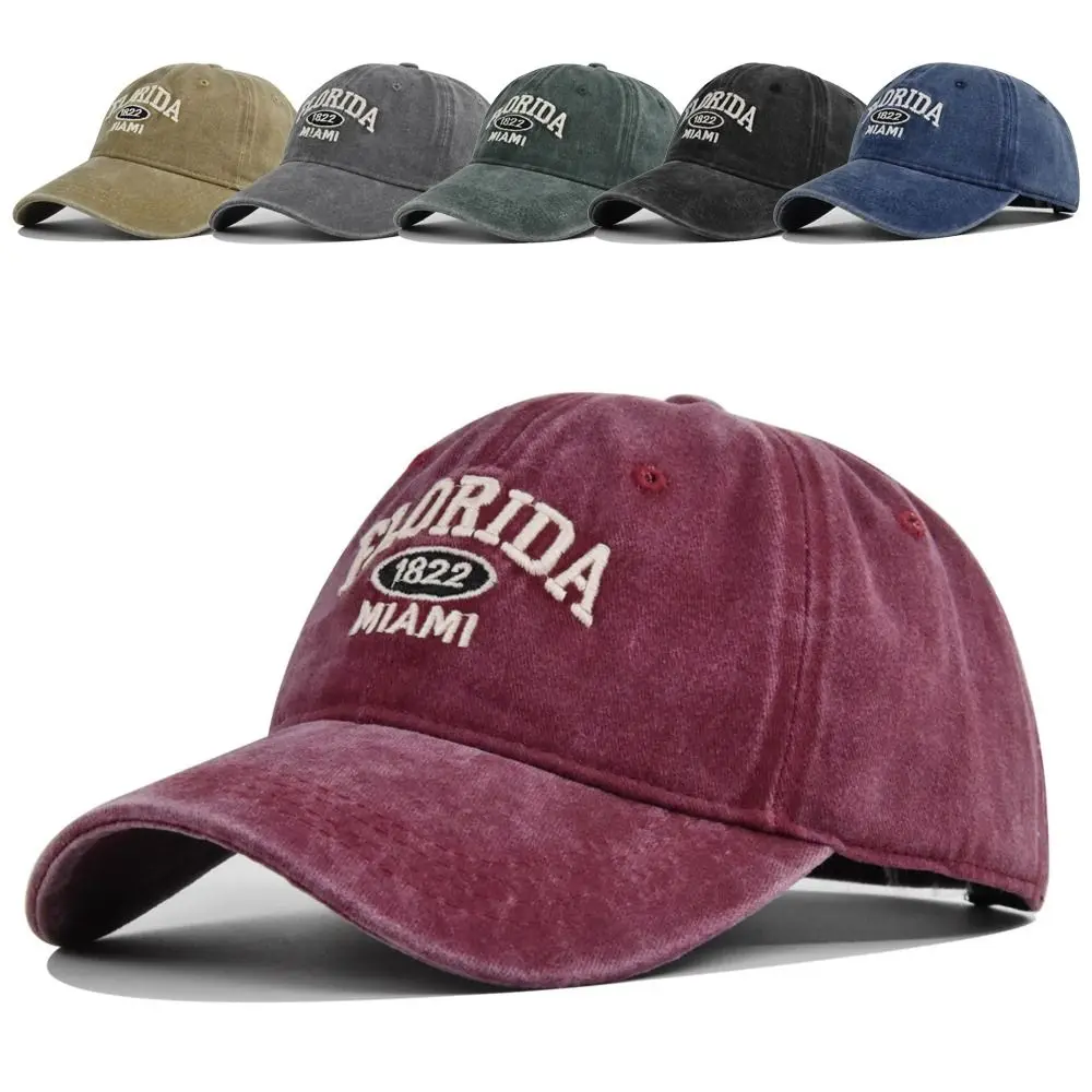 فلوريدا التطريز قبعات البيسبول القوطية الشارع الشرير قابل للتعديل قبعات البيسبول المغسولة الهيب هوب قبعات واقية من الشمس