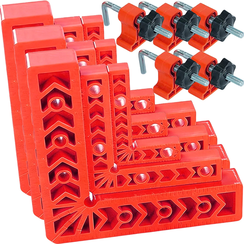 

S/M/L 90 Degree Woodowrking Positioning Square L-Shaped Right Angle Locator Clamps Holder Auxiliary Positioner Locking Ruler