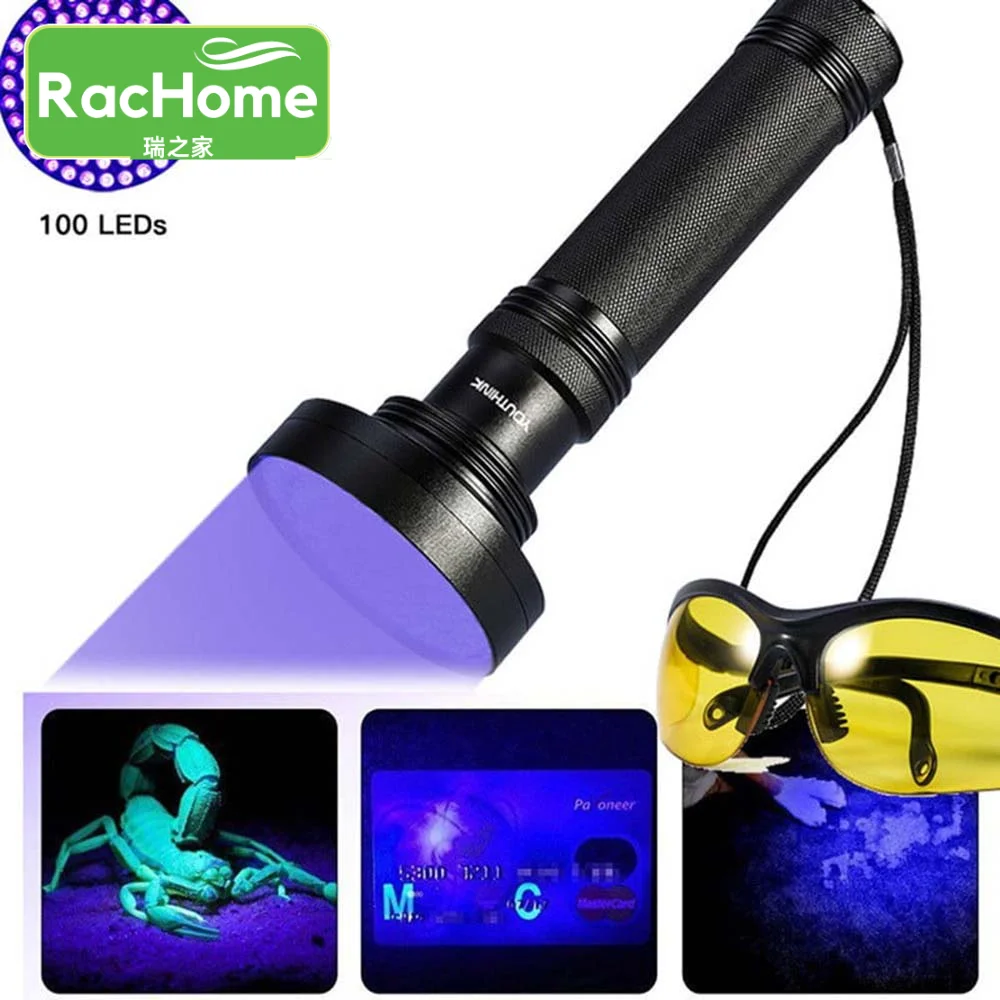 

100 Led Uv Lamp Dog Cat Pet Urine Detector Uv Flashlight Black Light Waterproof Pet Dog Stain Detector Torch Uv Flashlight