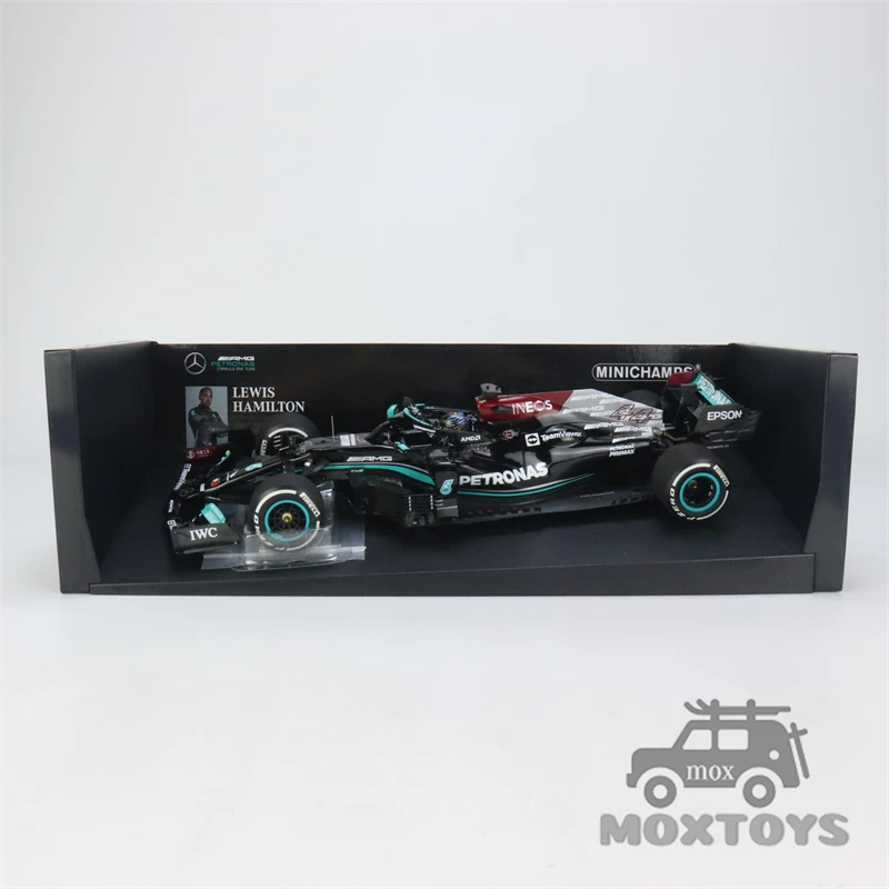 MINICHAMPS 1:18 F1 2021 MB PETRONAS W12 E #44 L.HAMILTON Winner BRITISH  W/FLAG Diecast Model Car