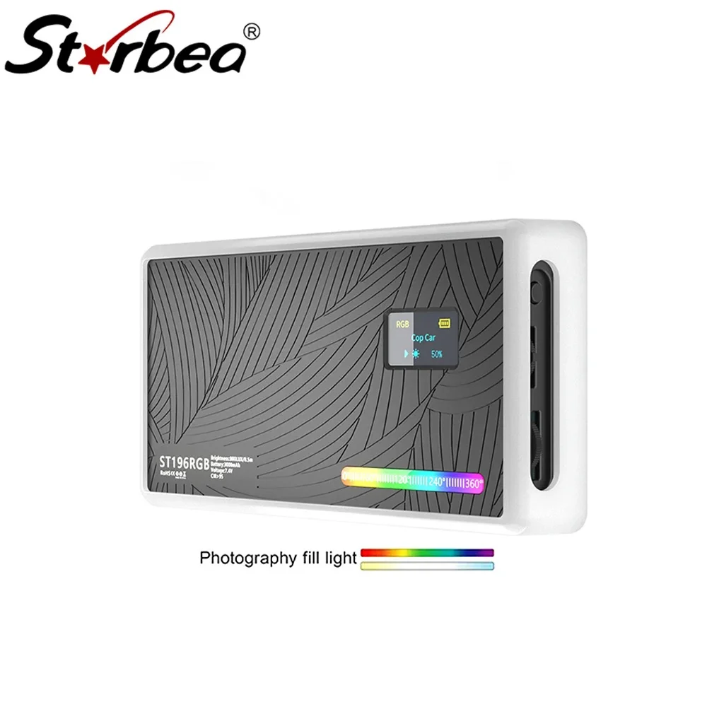 

Strbea RGB LED Video Light Full Color Rechargeable 5000mAh Photography Fill Light 2500-9000K Panel Lamp For Vlog Live Streaming