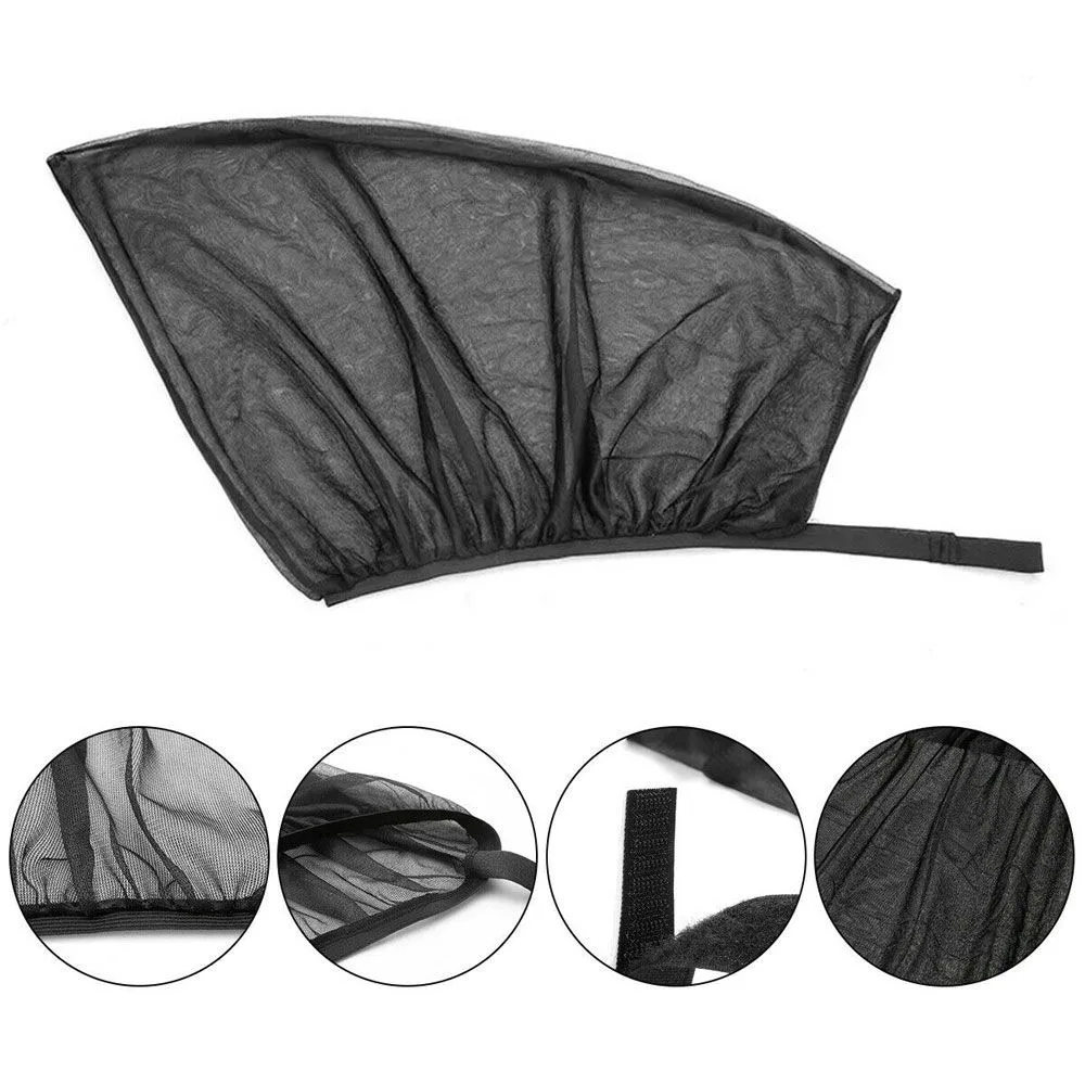 Breathable Car Window Screens Removable Privacy Guard Mesh Sun Shade Anti-mosquito Sunlight Block UV Protection Curtain