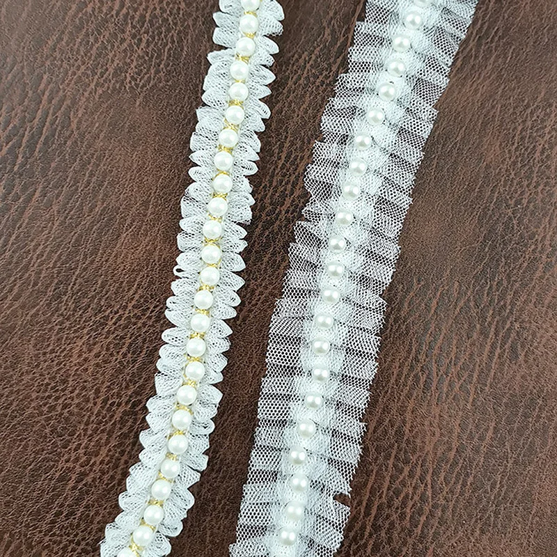 

(1 Yard/roll) Pearl Gift Wrapping Ribbon Family Handmade Hairpin DIY Making Clothing Bag Accessories Decoration Lace