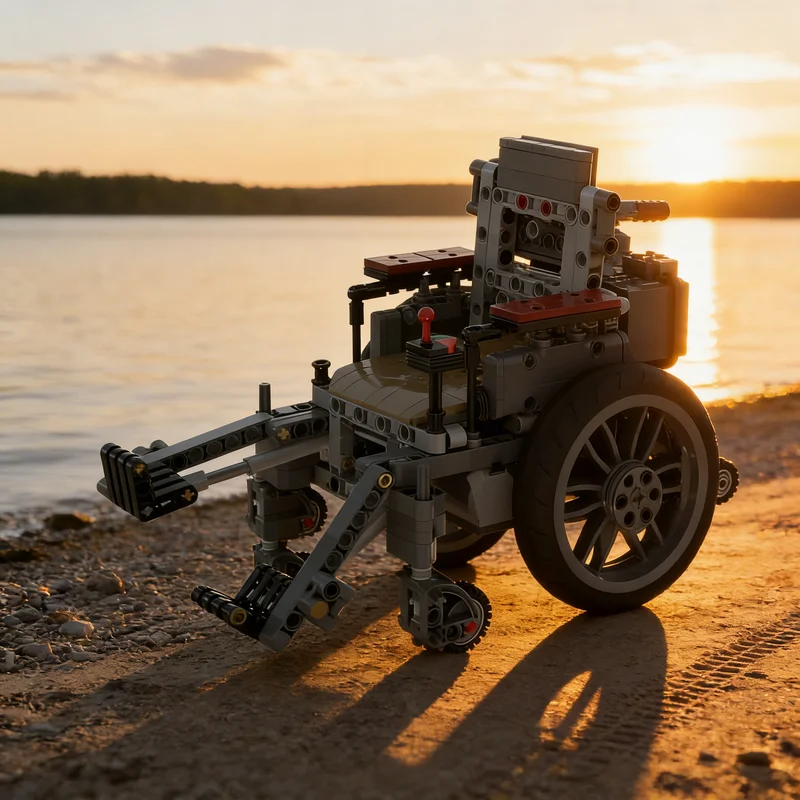 

845pcs MOC Captain Haddock In A Wheelchair Technical Model Building Blocks DIY Gift Creative Collectible Display Decor Premium