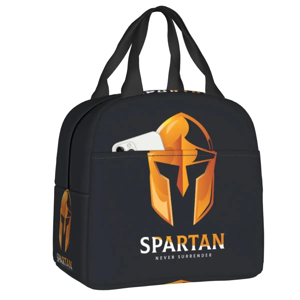 Sparta Spirit Spartan Skull Lunch Box Waterproof Warm Cooler Thermal Food Insulated Lunch Bag for Women Kids Tote Container Bags