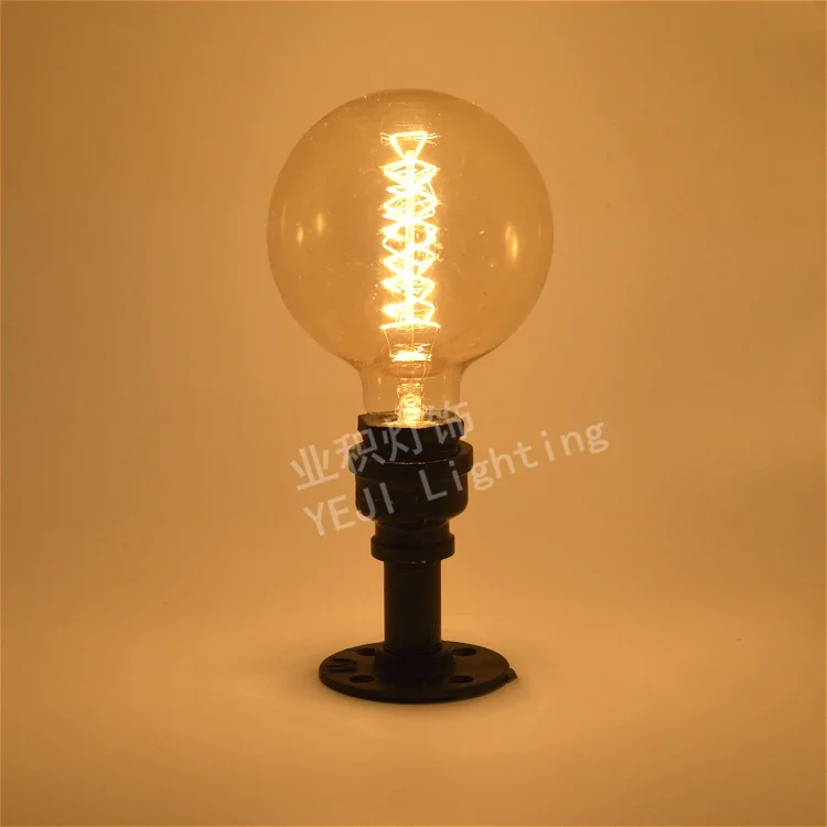 Retro iron pipe wall lamp lamp holder Black gold sweep Bar Cafe decorative ideas Lighting Accessories