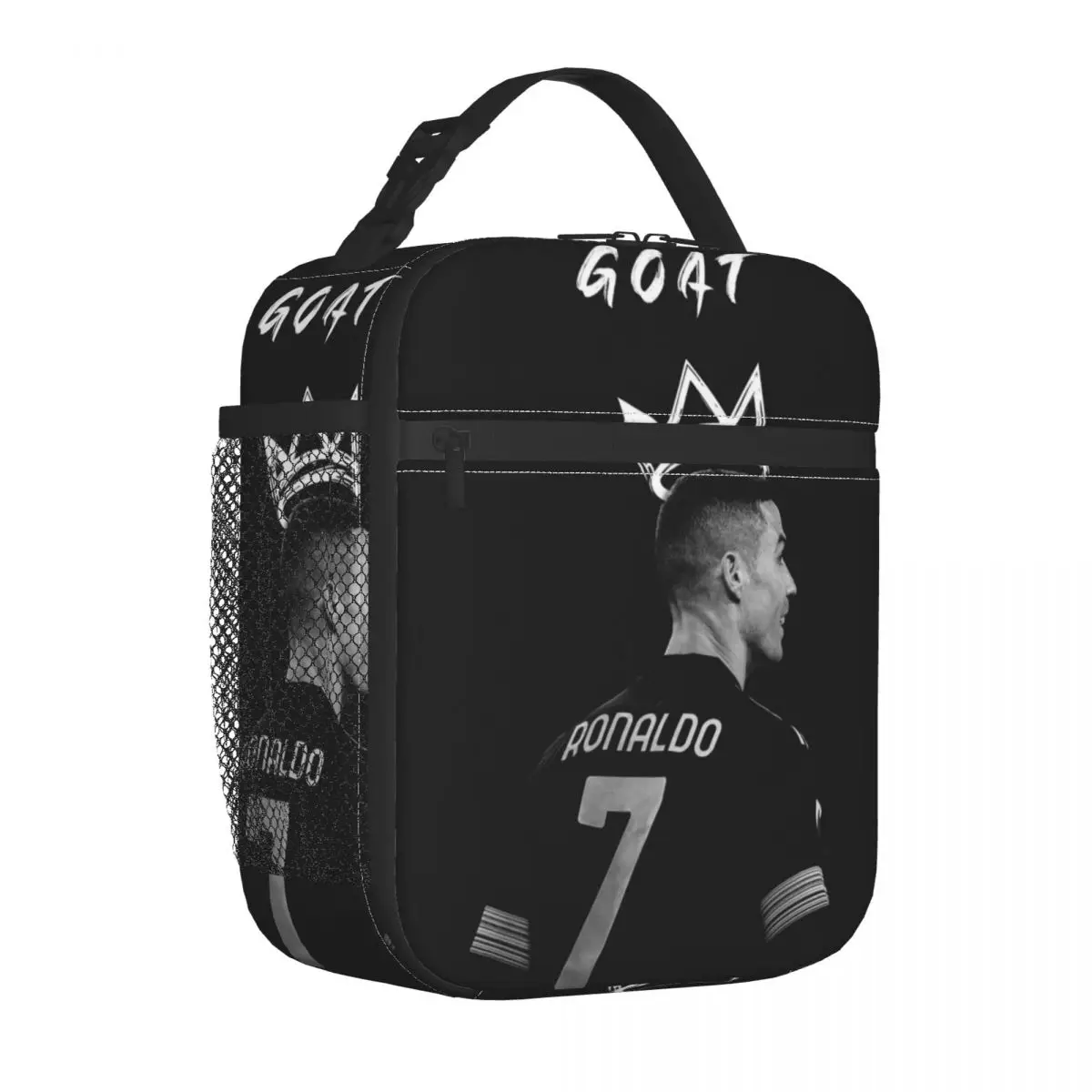 Goat C-Cristiano Thermal R-Ronaldo Insulated Lunch Bags for Picnic Reusable Cr7 Logo Food Bag Cooler Thermal Lunch Boxes