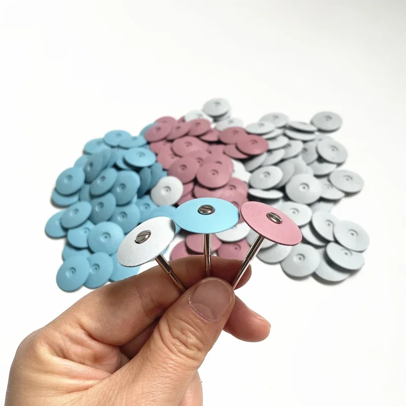 

30 шт./60 шт., полировальные круги для стоматологической лаборатории, боры, силиконовые полировщики, диск, синий/белый/розовый полировальный фарфор/смола, зубы, стоматологический инструмент