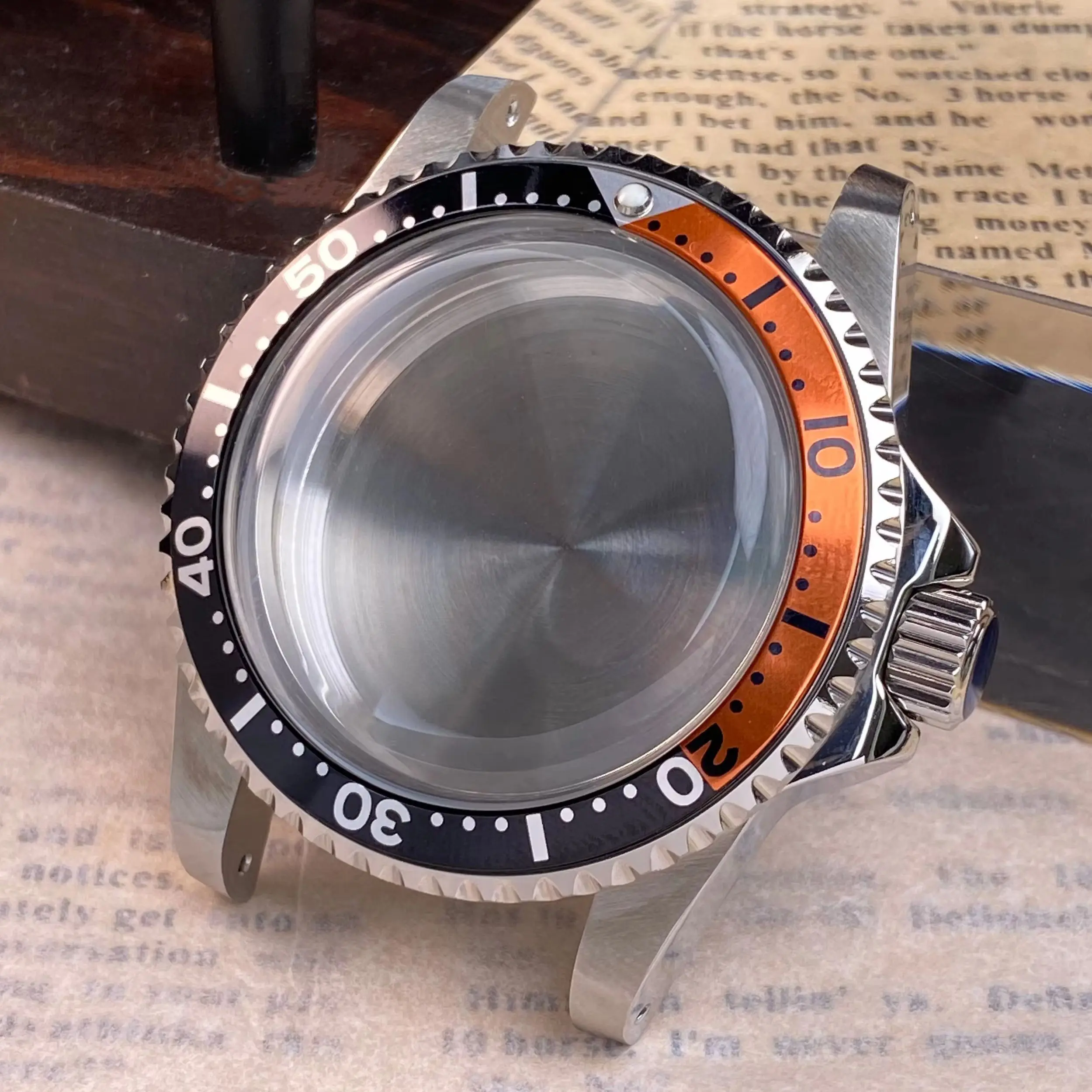 NH35 Retro Case 39.5mm GMT/SUB Stainless Steel For Seiko MOD fit nh34 nh35 nh36 movement 28.5mm Dial Accessories watch case