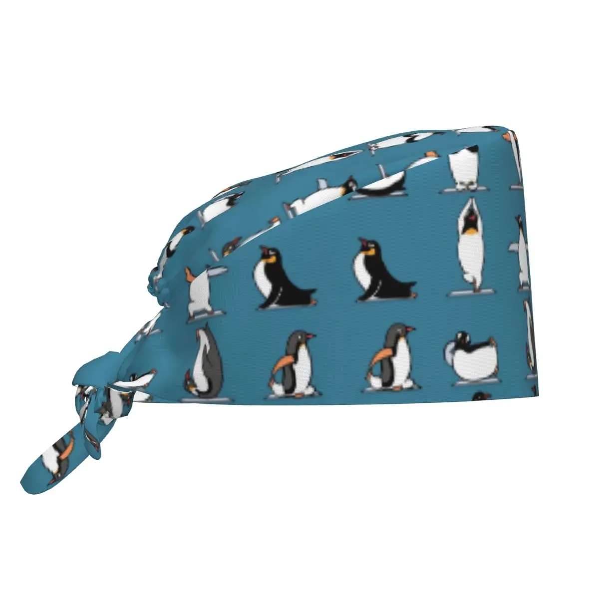 Gorros quirúrgicos con dibujos de pingüino y nieve, gorros quirúrgicos con control de dientes de animales de Navidad, gorros de trabajo de enfermería para el cuidado de mascotas Unisex
