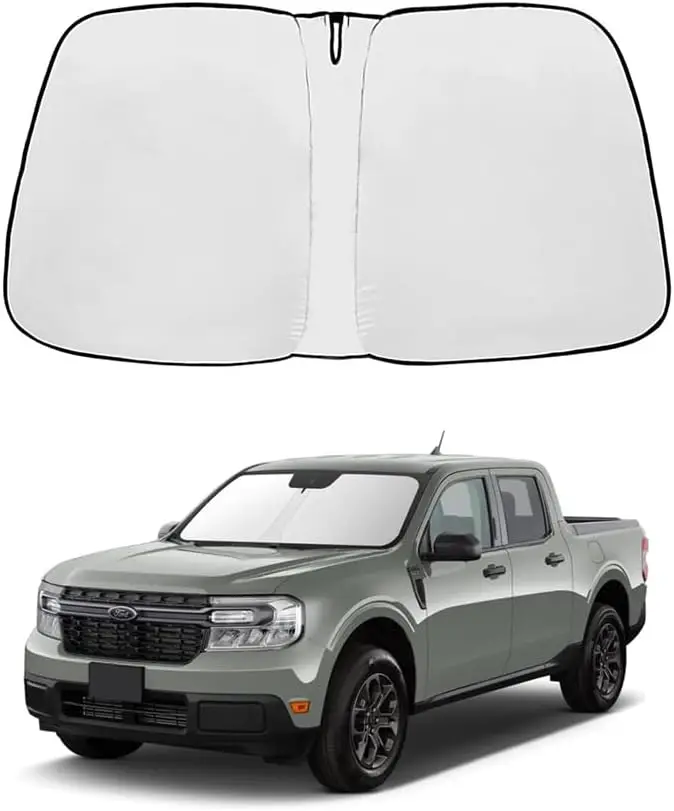 

2026 Upgrade Foldable Car Sunshade for Windshield, Keep Interior Cooler, Fits Ford Maverick 2022-2026
