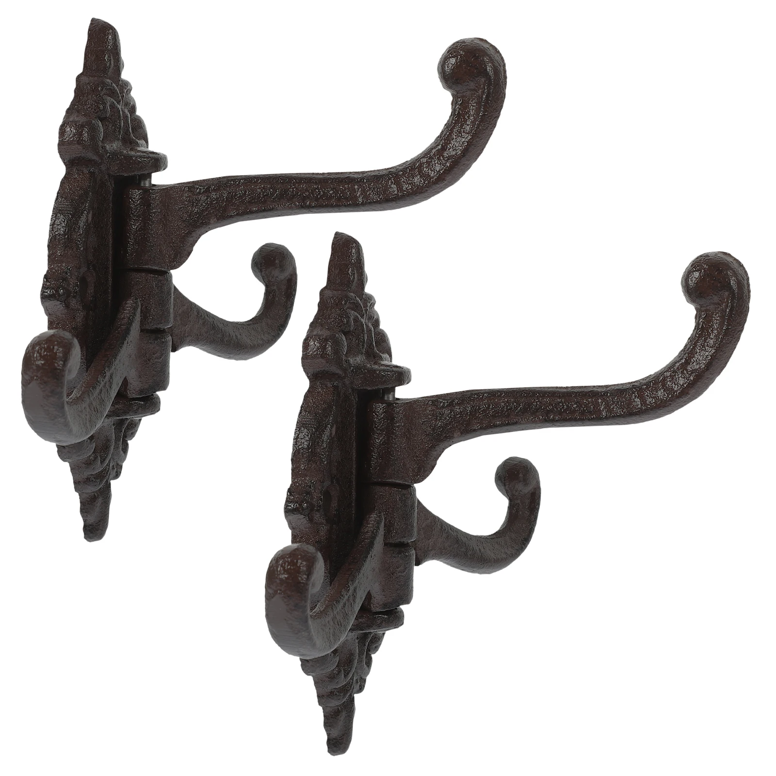 

2 Pcs Iron Hooks Wall Hanging Storage Hook Heavy Duty Wall Storage for Bedroom Bathroom Long Body Vintage Thickened Material