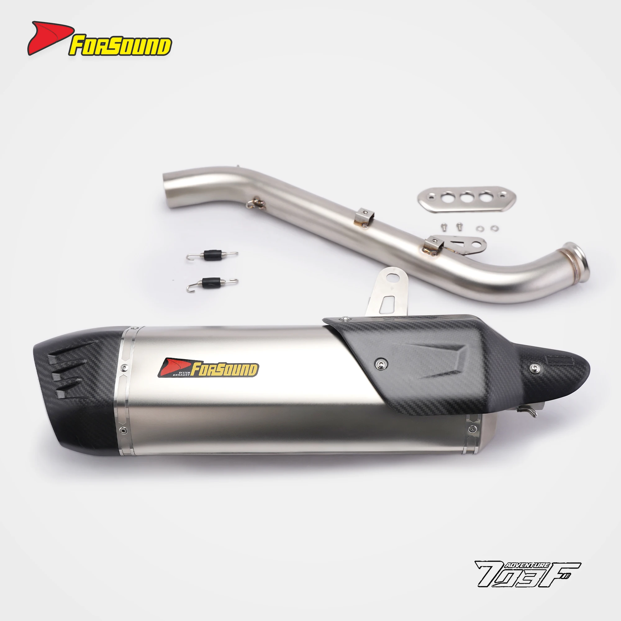 Forsound Factory Wholesale Price Zotrs 703f Stainless steel Exhaust Valved Muffler with Mid Pipe Resonator