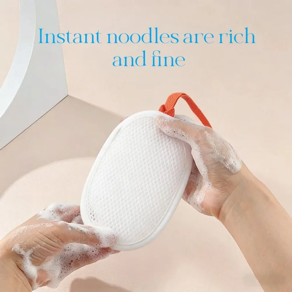 2PCS Double-Sided Bar Soap Net Bag Foaming Shower Scrubbing Net for Face Wash And Hair Shampoo Portable Soap Saver Organizer