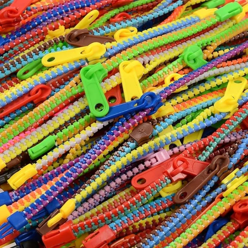 Friendship Fidget Zipper Bracelets Children Sensory Toy Fidgets Friendship Play Bracelets for Classroom Rewards Birthday