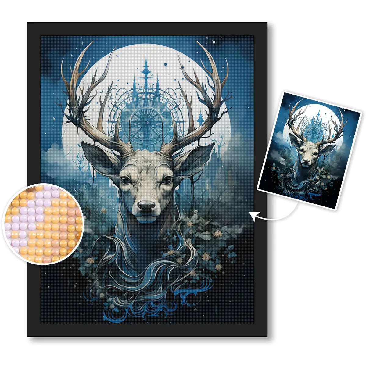 Personalized 5D Diamond Painting Kit, Custom Photo DIY Art with Full Drill Round Diamonds, Canvas Mosaic Craft for Home Decor