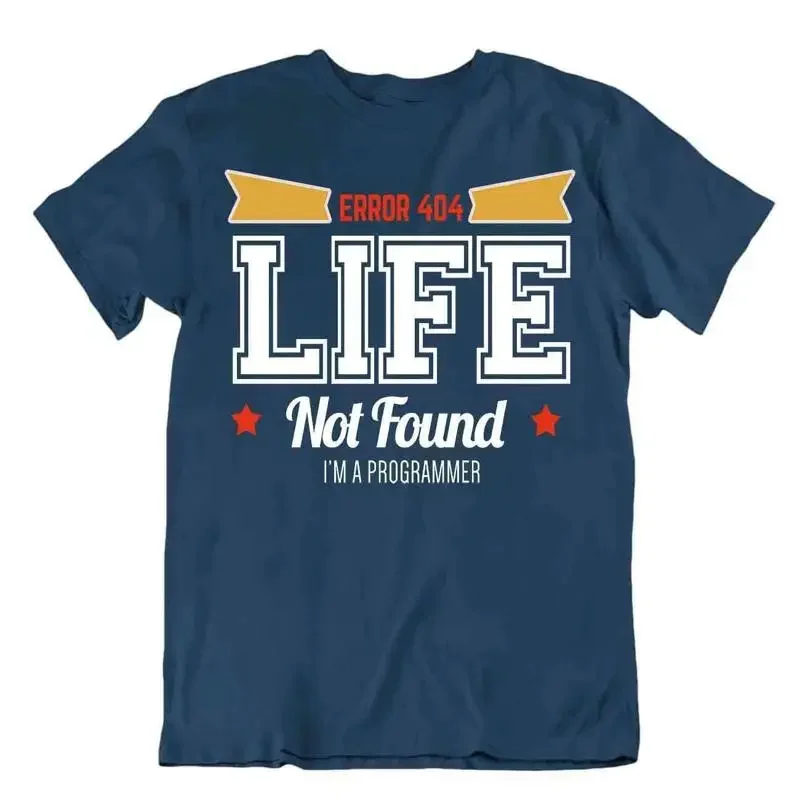 Computer Error Tshirt Programmer T Shirt Life Not Found Tee Coder Shirt