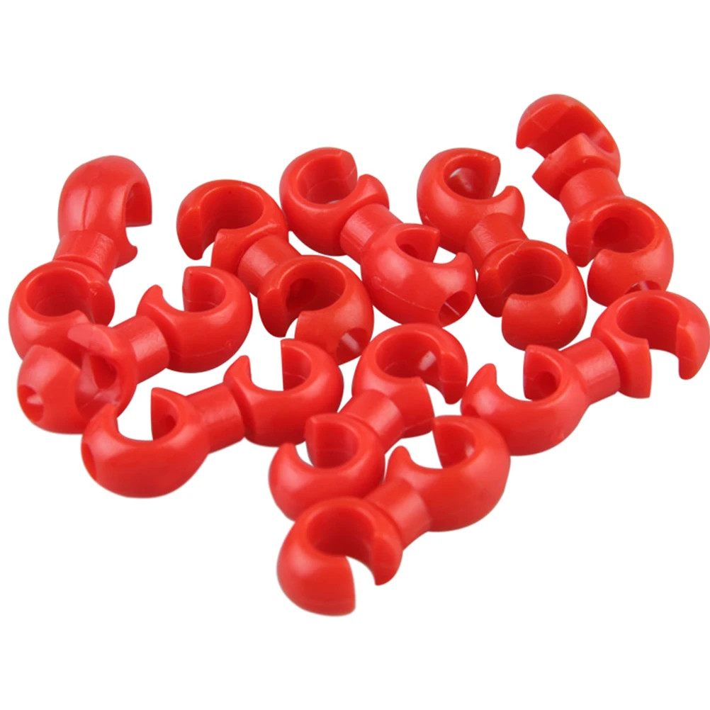 

20 Pcs Bicycle Cable Clips Derailleur Housing Buckle Hose Guide Clamp Alloy Retainer Line Road Bike Red