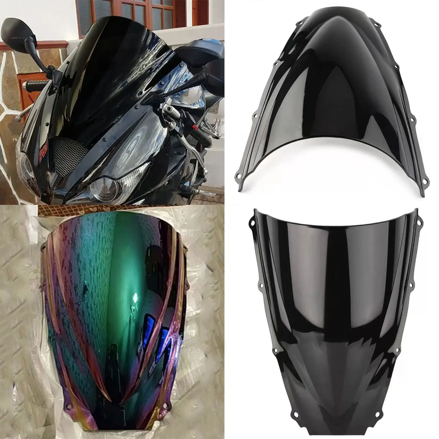 

Fit For Triumph Daytona 675 675R 2006 2007 2008 Motorcycle Windscreen Screen Wind Deflectors Screen Double Bubble Windshield
