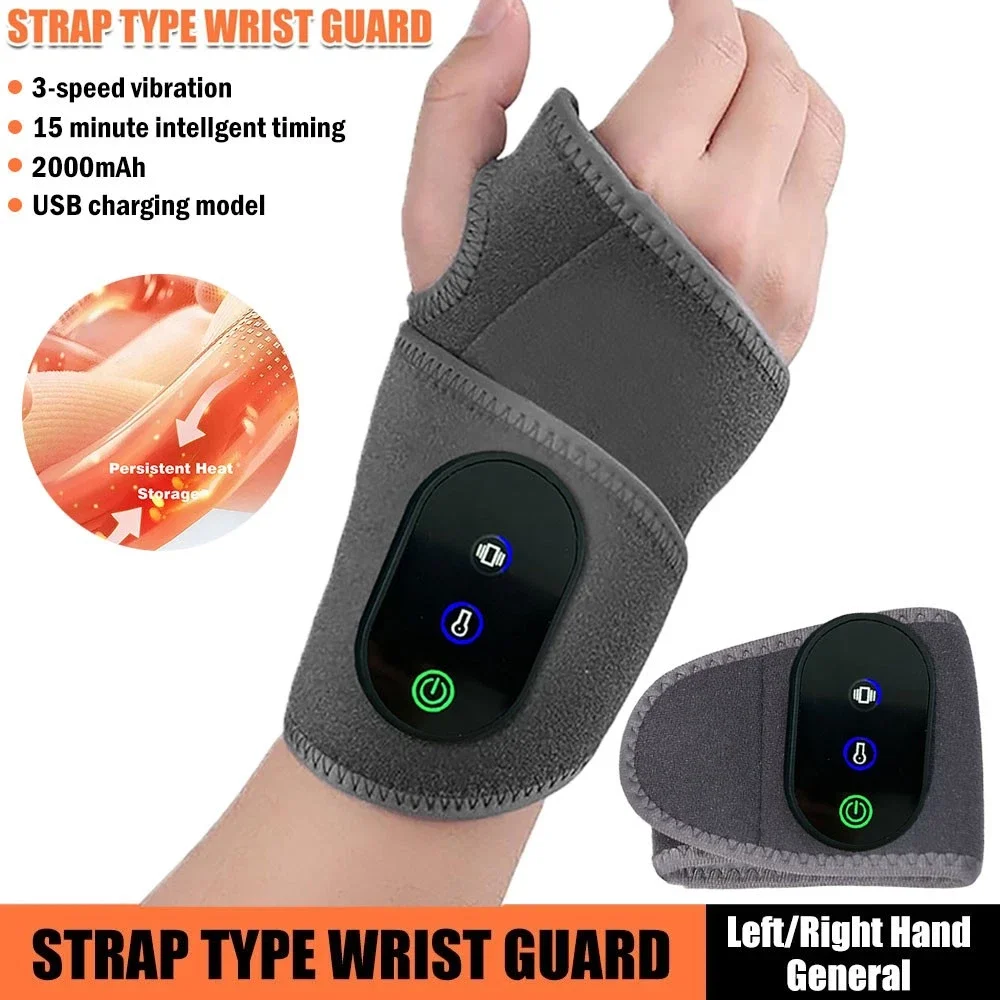 

Электрический нагревательный массажер для запястья, горячий компресс, вибрационный бандаж на запястье, защита на запястье, грелка, перезаряжаемая подходит для офисных работников