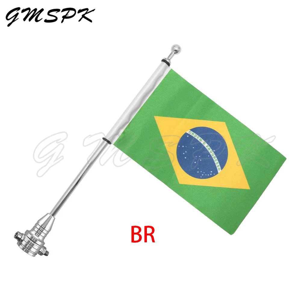 リアサイドバイクフラグ、ラゲッジラックフラッグ、ポールマウント、ハーレースポーツスターxl883、xl1200、ツーリングFlht、ロード、グライドに適合