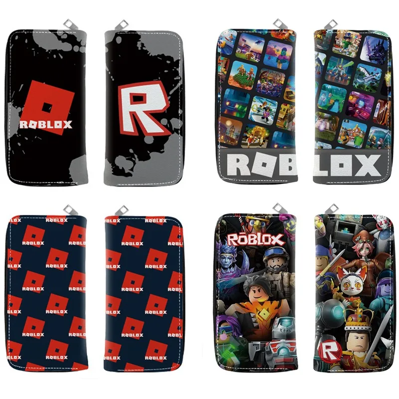 

New Game Roblox Creative Peripheral Full-color Zipper Wallet Ticket Holder Cartoon Anime Long Wallet Hand-held Bag Coin Purse