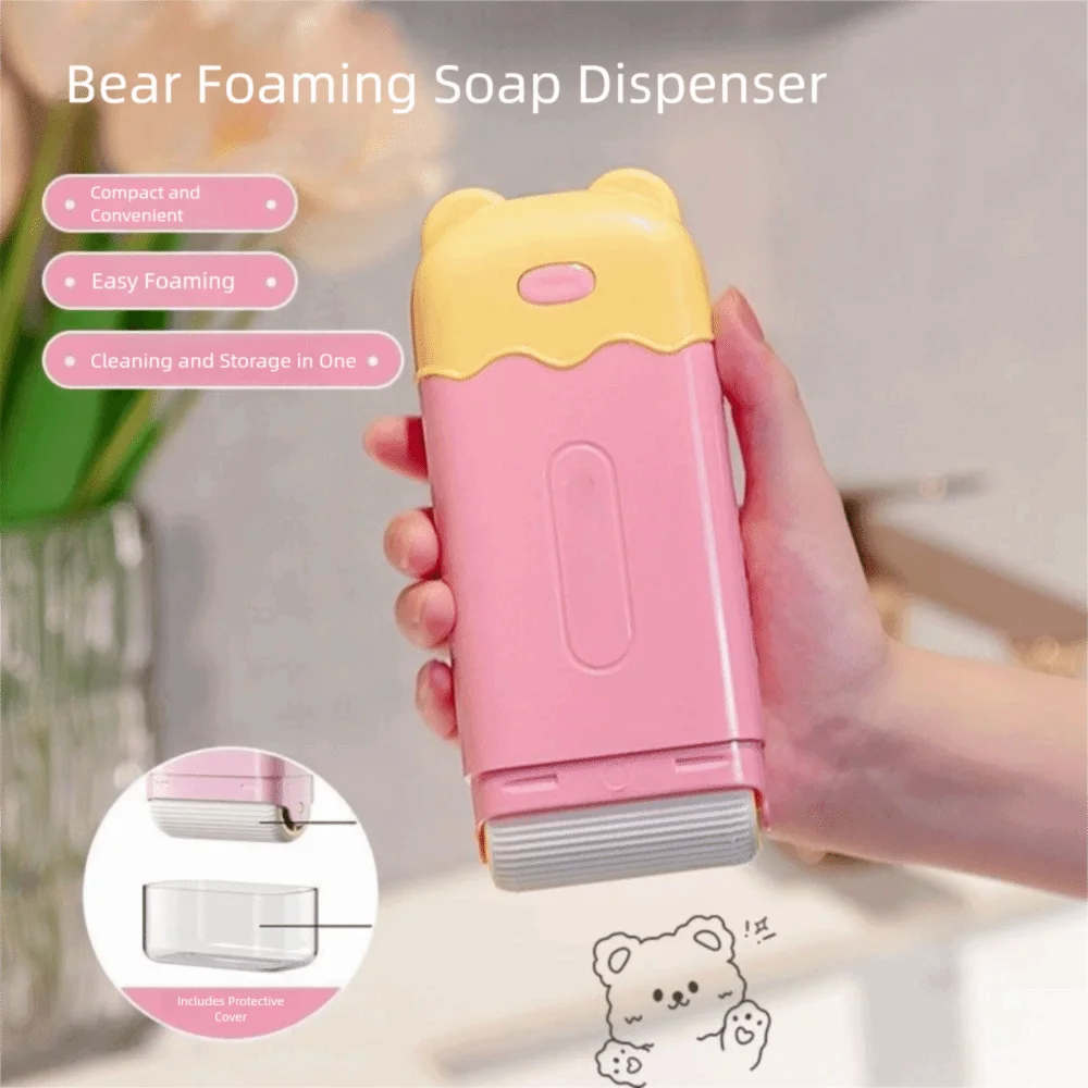1 Rolling Soap Box, Multi-Function Foaming, Household Draining, Covered, Hands-Free Laundry Brush