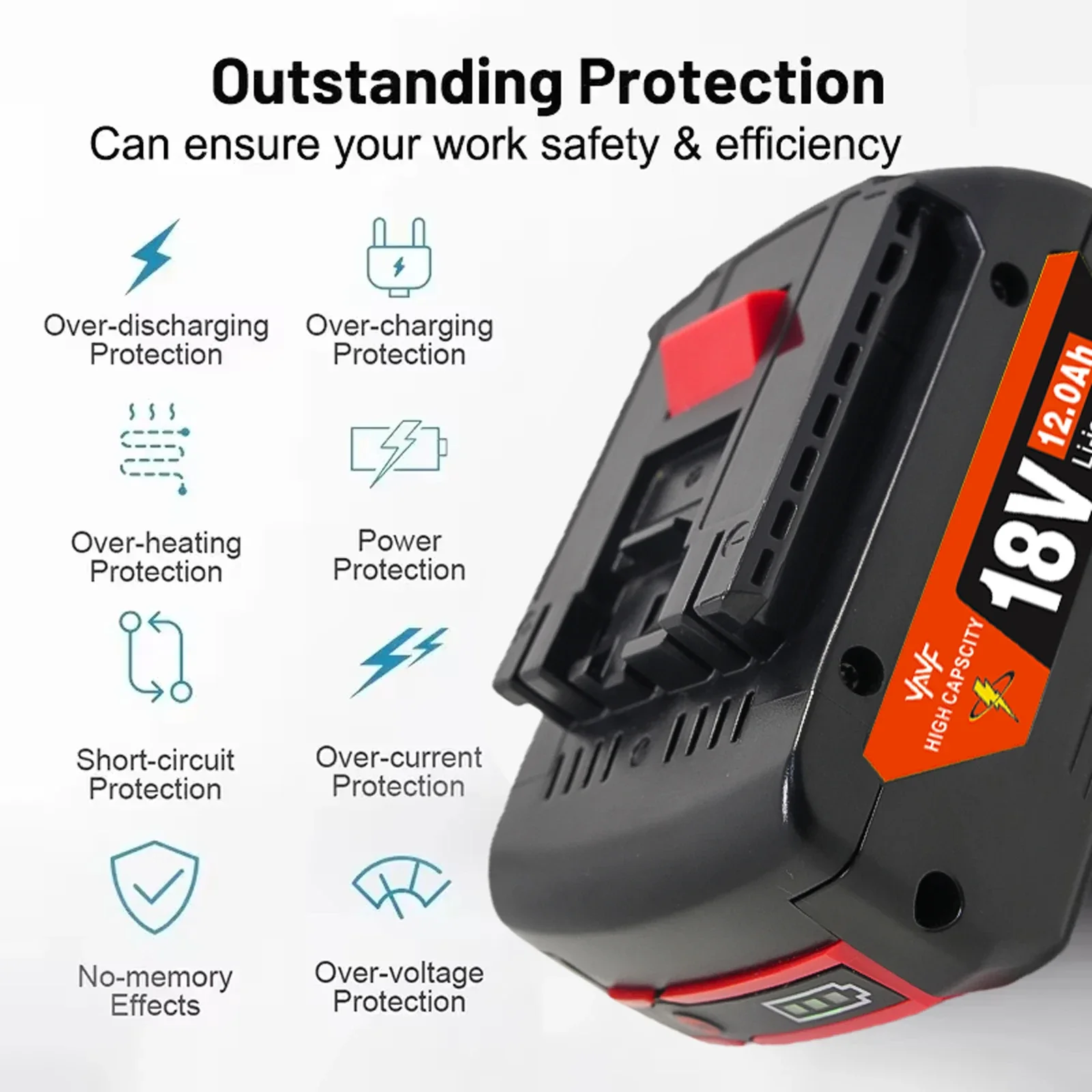 لبطارية بوش الأصلية الجديدة 18 فولت 12.0 أمبير في الساعة لبطارية بوش ، بطارية أداة ليثيوم أيون قابلة لإعادة الشحن BAT609 BAT609G قابلة للاستبدال 🌶️