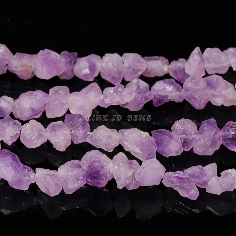 8-15mm Natural Irregular Amethyst Cluster Bead Raw Stone Rough Freeform Mineral Crystal Bead For Jewelry Making Necklace Earring