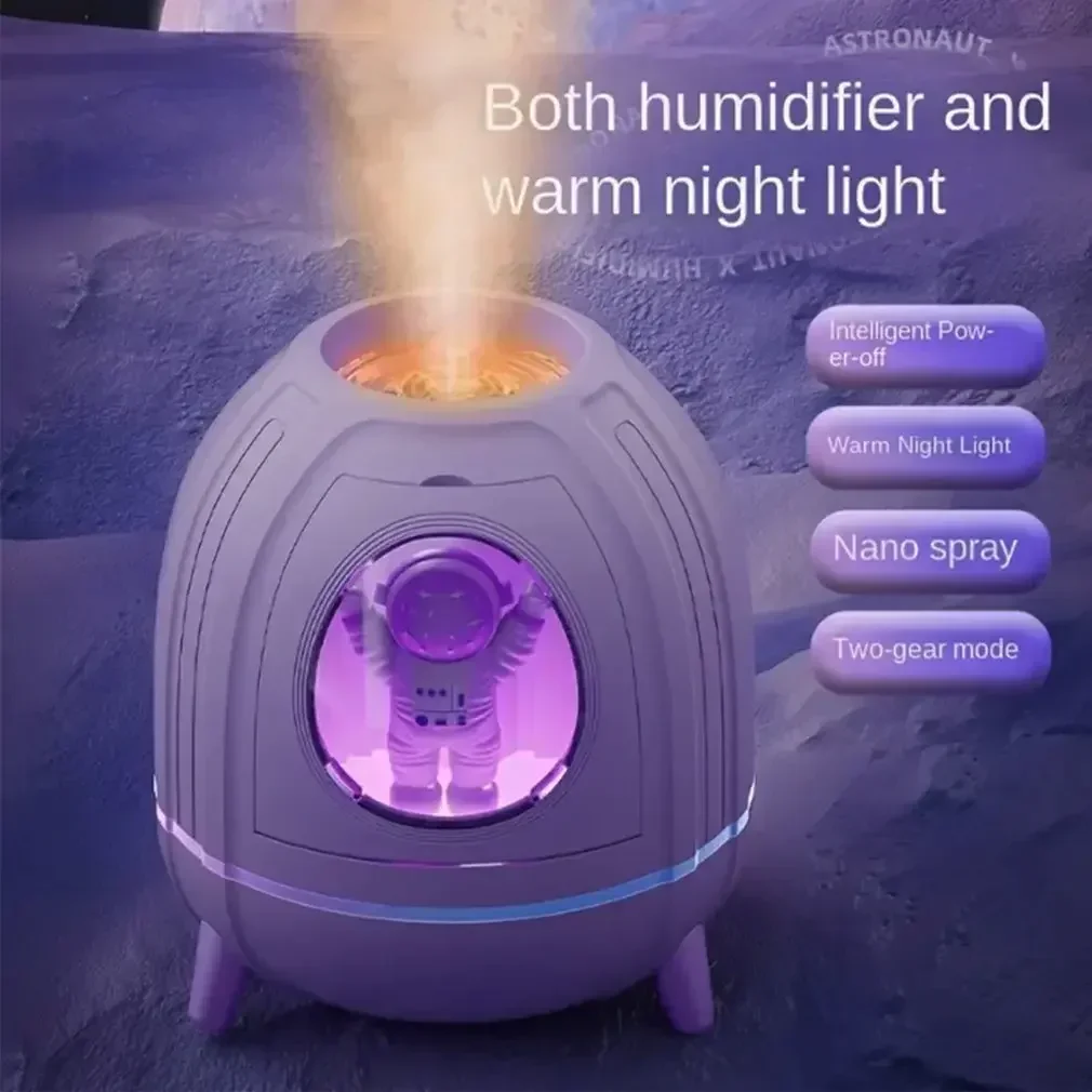 

USB Cute 220ML Space Capsule Air Humidifier With LED Light Portable Home Ultrasonic Cool Mist Water Diffuser