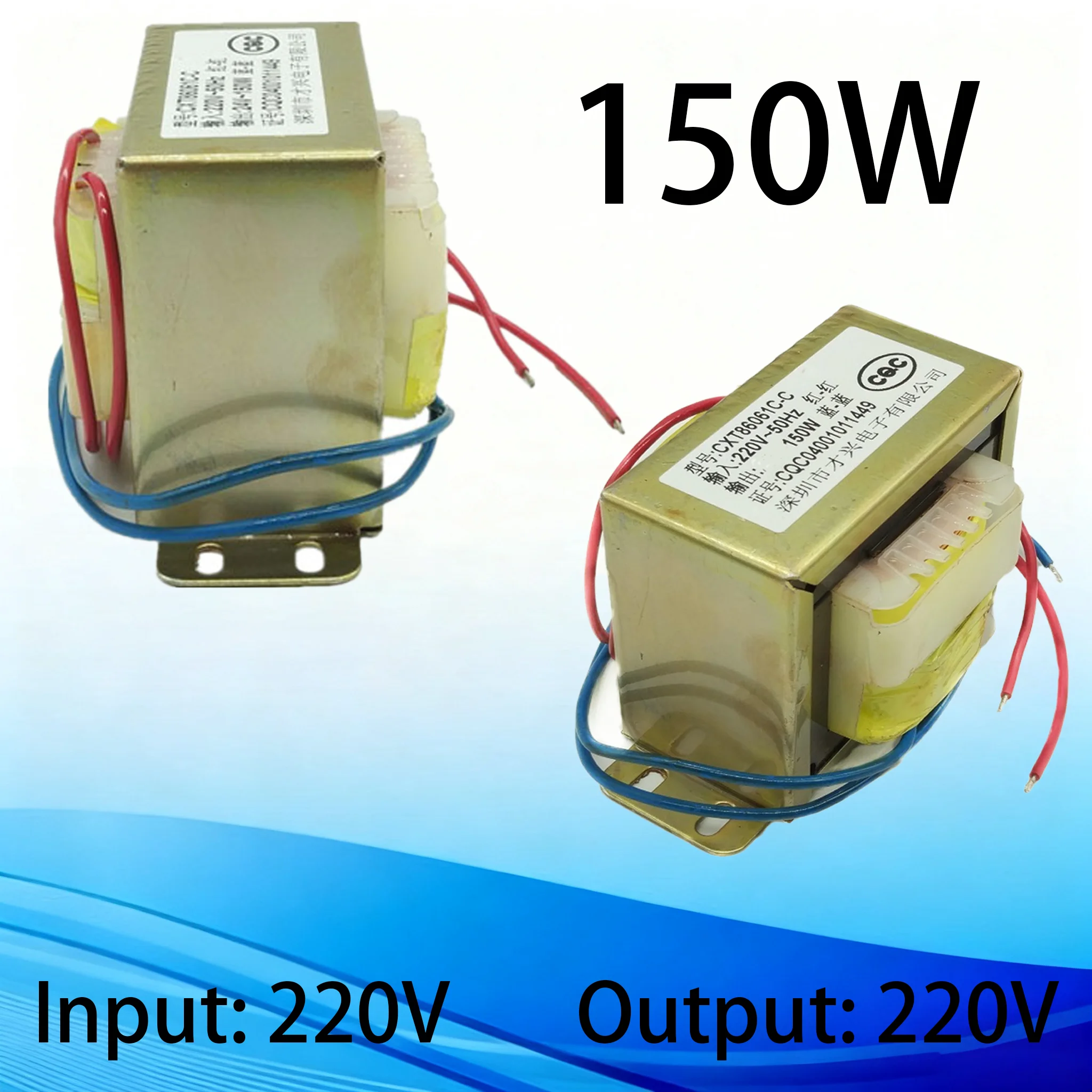 150W Isolation Transformer Input AC 220V Output AC 220 1:1 Safe Isolation Anti-Interference Power