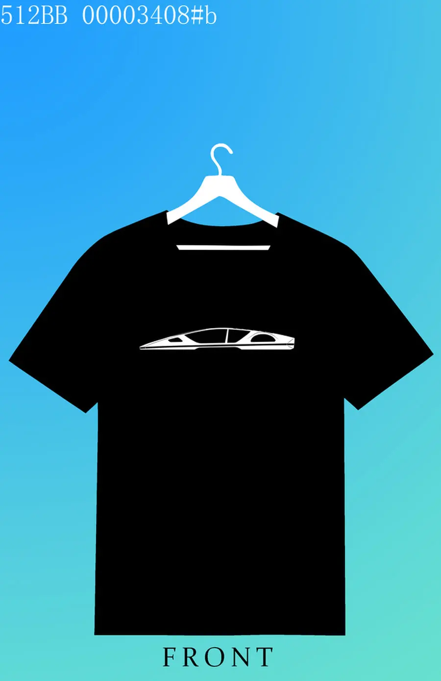 

Car Lovers T-shirt Ferr car 512 Men's and Women's Short-Sleeved with Patterns for Summer