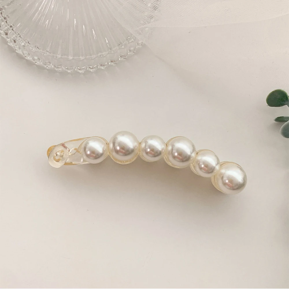 

Headwear New Hairpins Girls Geometric Women Banana Hair Clips Hair Claws Pearl Barrettes Hair Crabs