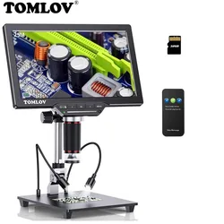 TOMLOV DM202 Max Digital Microscope 1300x, HDMI Microscope Camera 25MP 10