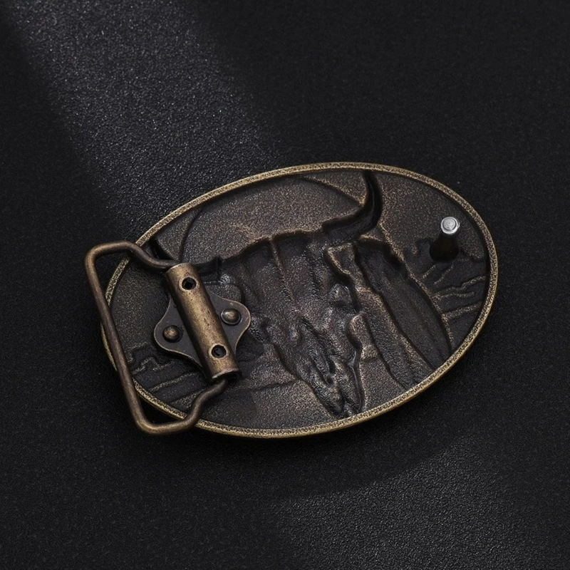 Ethnic Carved Head Buckle for Men Women Belt Metallic Belt Buckle Western Buckle for Jeans Pants Belt Accessories K3KF