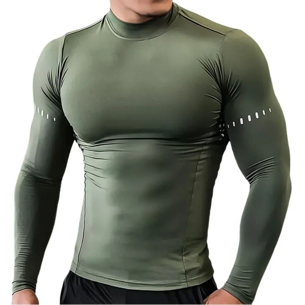 Herren sportliche Langarm Kompression hemden Mann Workout T-Shirt UV Sonnenschutz Outdoor Active Top