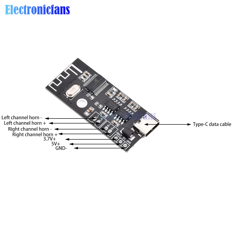 MH-MX38 typu C bezprzewodowa Bluetooth MP3 moduł odbiornika Audio MH-MX8 MH-MX28 bezstratnej płyta dekodera zestaw 5W + 5W wzmacniacz