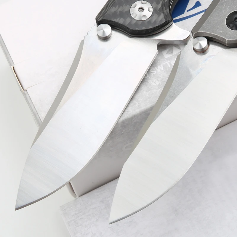 0562Ti 0562CF Ceramic Bearing Real Carbon Fiber Titanium Mark 20CV Logo Blade Outdoor Camping Tool Folding Knife