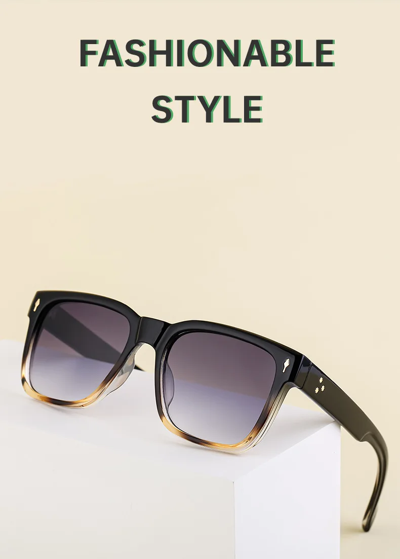 Neue quadratische Sonnenbrille für Männer Vintage Designer Sonnenbrille Frauen trend ige Luxus Retro Mode Brille Gafas de Sol Hombre Zonnebril – Detail 2